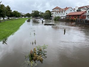 Översvämning i Kungsbacka i augusti 2023