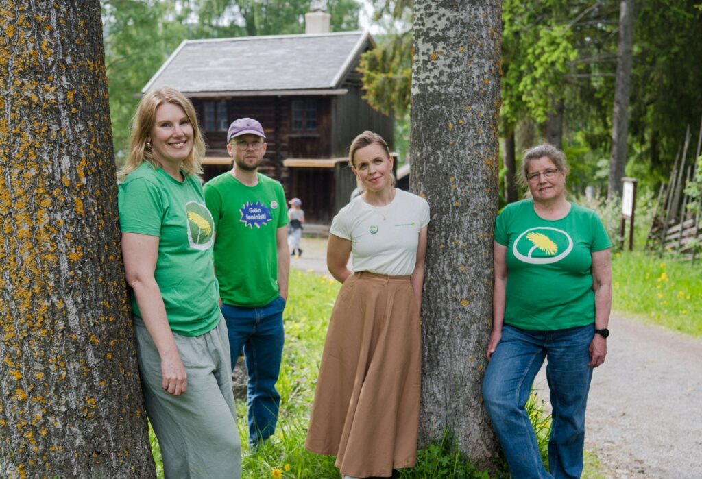 Linda Andersson, Johan Appelblad, Christine Nyberg och Eva Ljungdahl, kandidater för Miljöpartiet i Region Jämtland Härjedalen inför valet 2026.