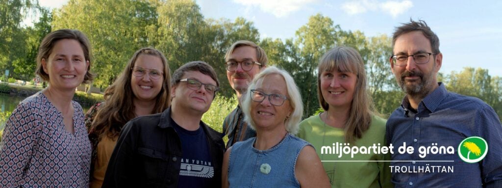 Foto av medlemmarna i styrelsen Miljöpartiet Trollhättan
