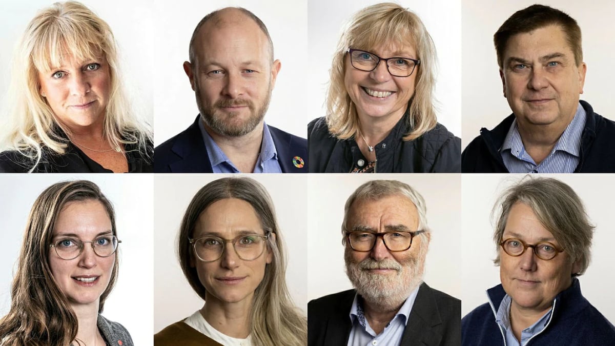 Meit Fohlin, Andreas Unger, Eva Nypelius, Lars Engelbrektsson, Saga Carlgren, Jennifer Medin, Johan Asplund och Anna Hrdlicka. Foto: Karl Melander