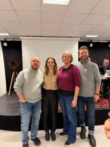 Toppkandidaterna för Miljöpartiet i Jönköpings län. Från vänster Palle Rosén, IsabellKarlsson, Anna Isaksson och Rikard Salander.