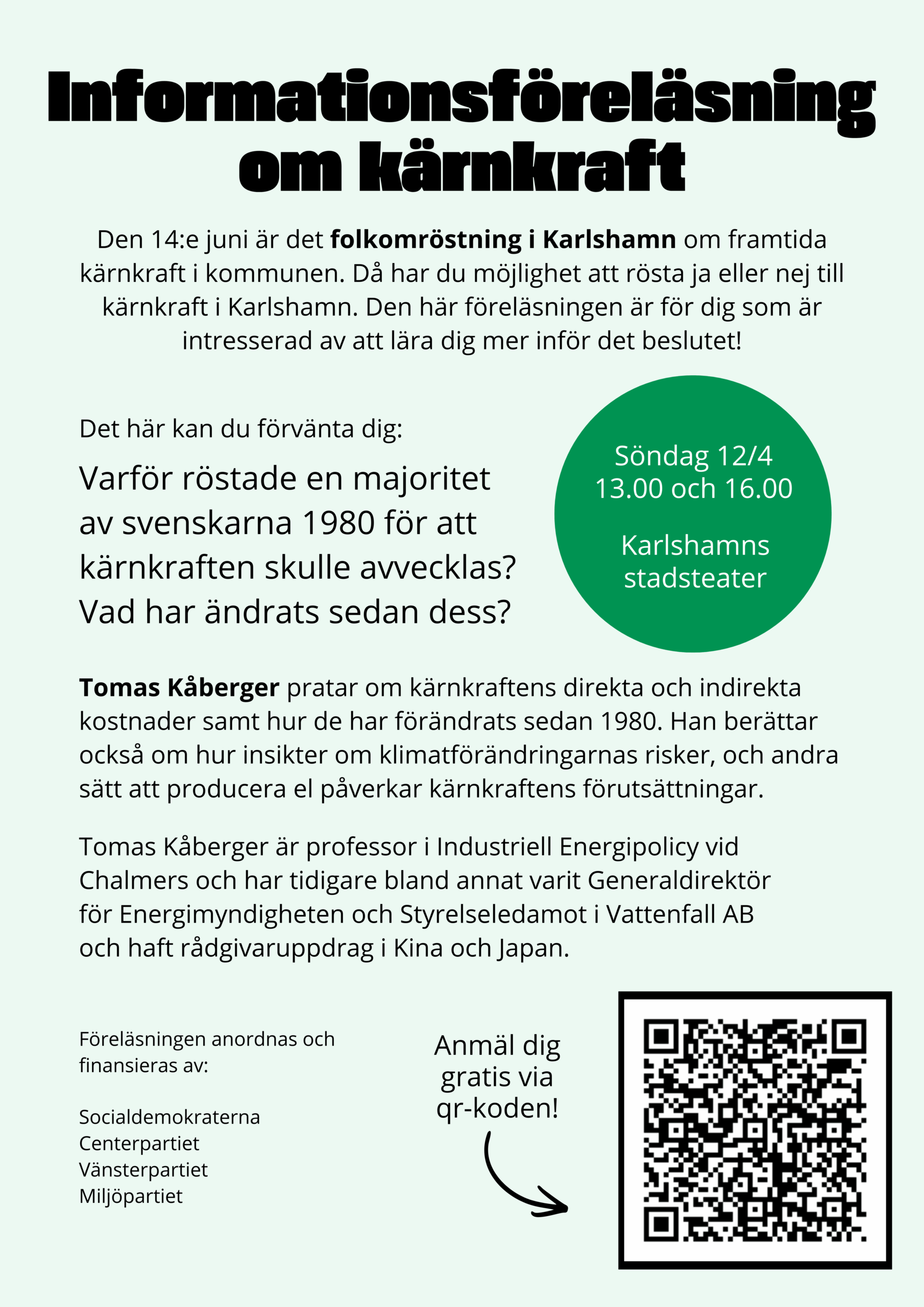 Informationsföreläsning om kärnkraft