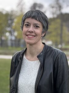 Porträtt på Ilaria Cicuttin, nummer 2 på Miljöpartiets lista till kommunfullmäktige i Söderköping.