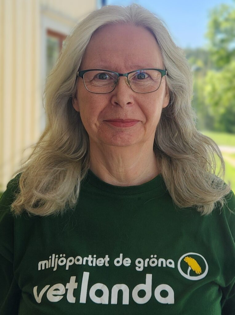 Nina Ellefsen, nummer tre på Vetlandas kommunfullmäktigelista för Miljöpartiet i Vetlanda