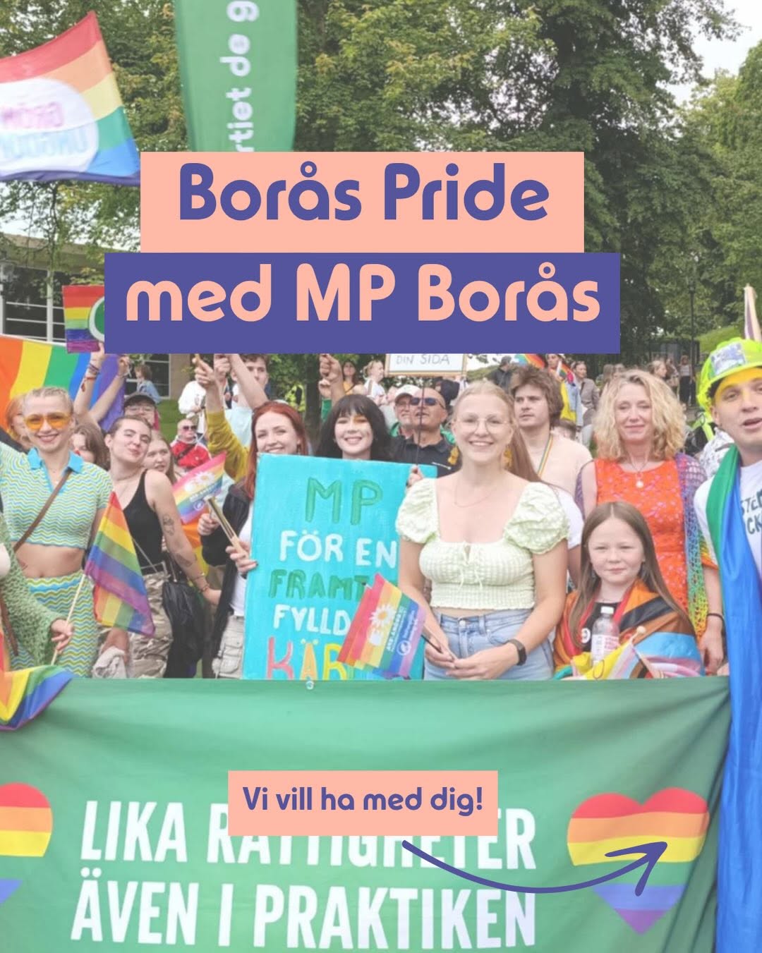 MP Borås deltar i Pride
