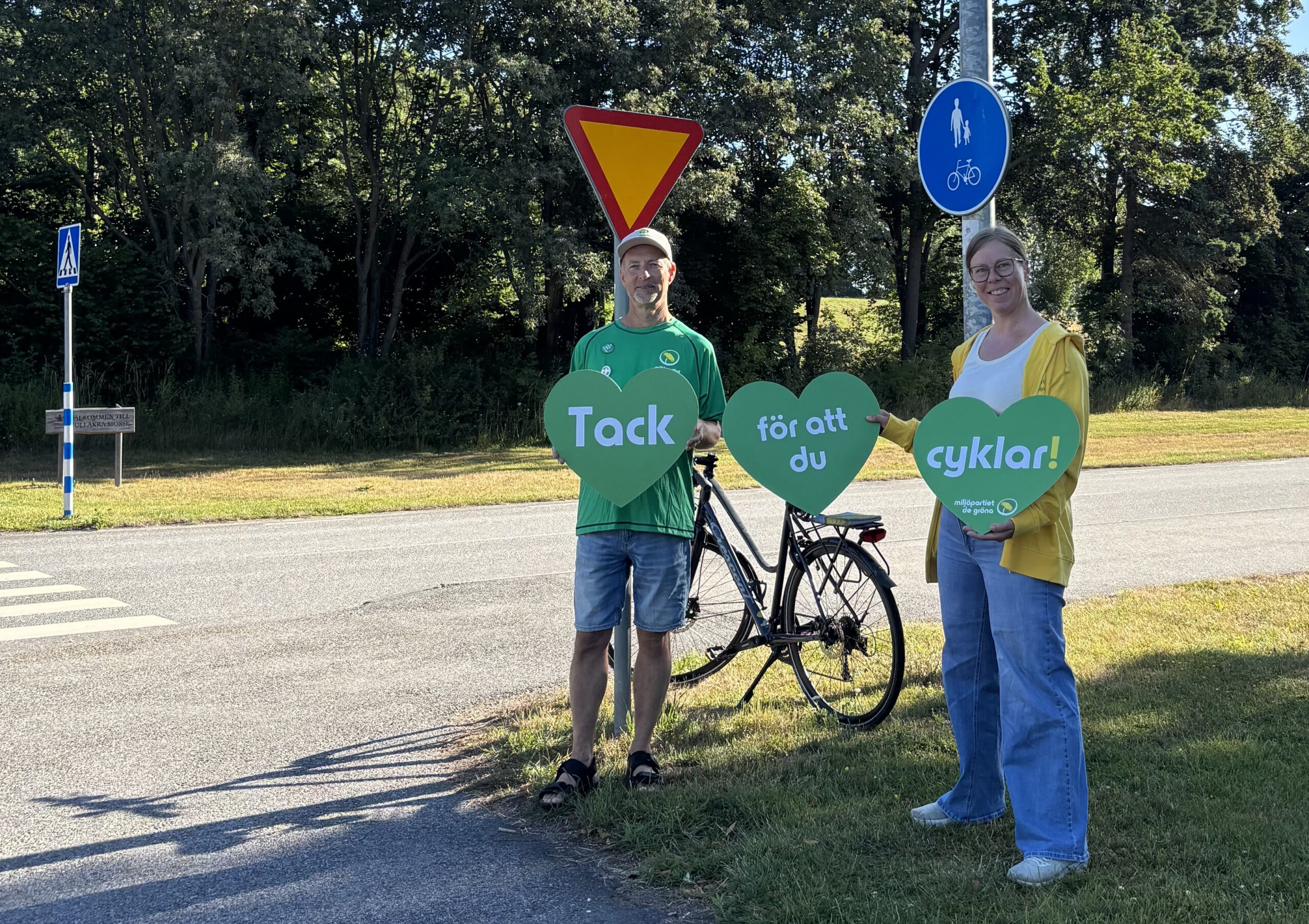 Cykelkampanj Miljöpartiet de gröna i Staffanstorp.