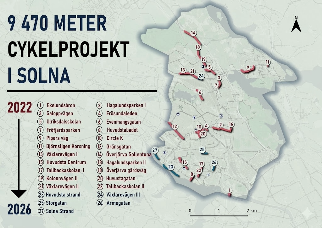 Solnas cykelinvesteringar 2022-2026