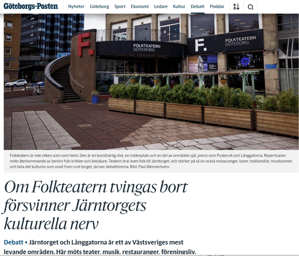Debattartikel Folkteatern