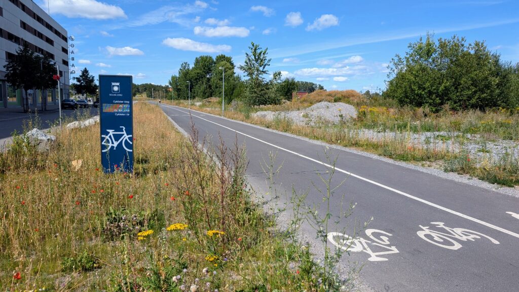Cykelväg i Solna