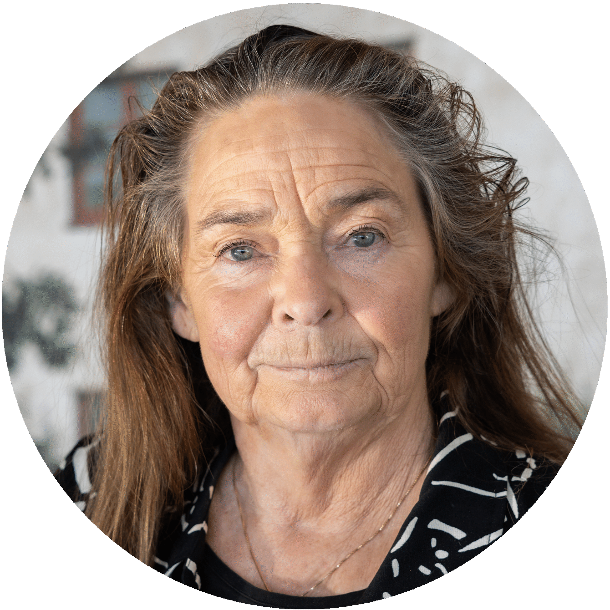 Porträtt av Maria.